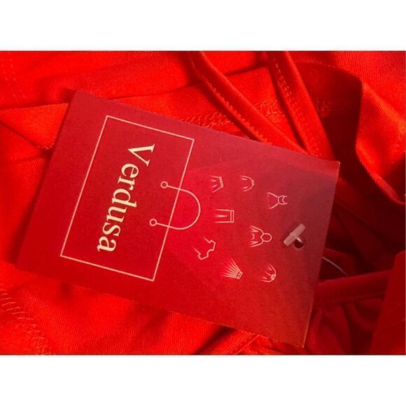 BNWT size XS Verdusa Spaghetti Strap Scoop Neck Ruched Pleated Dress - Picture 6 of 7